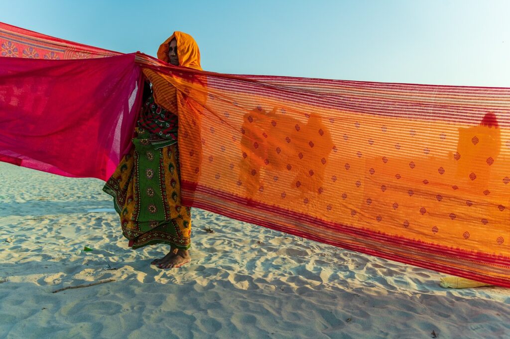 woman, indian woman, saree